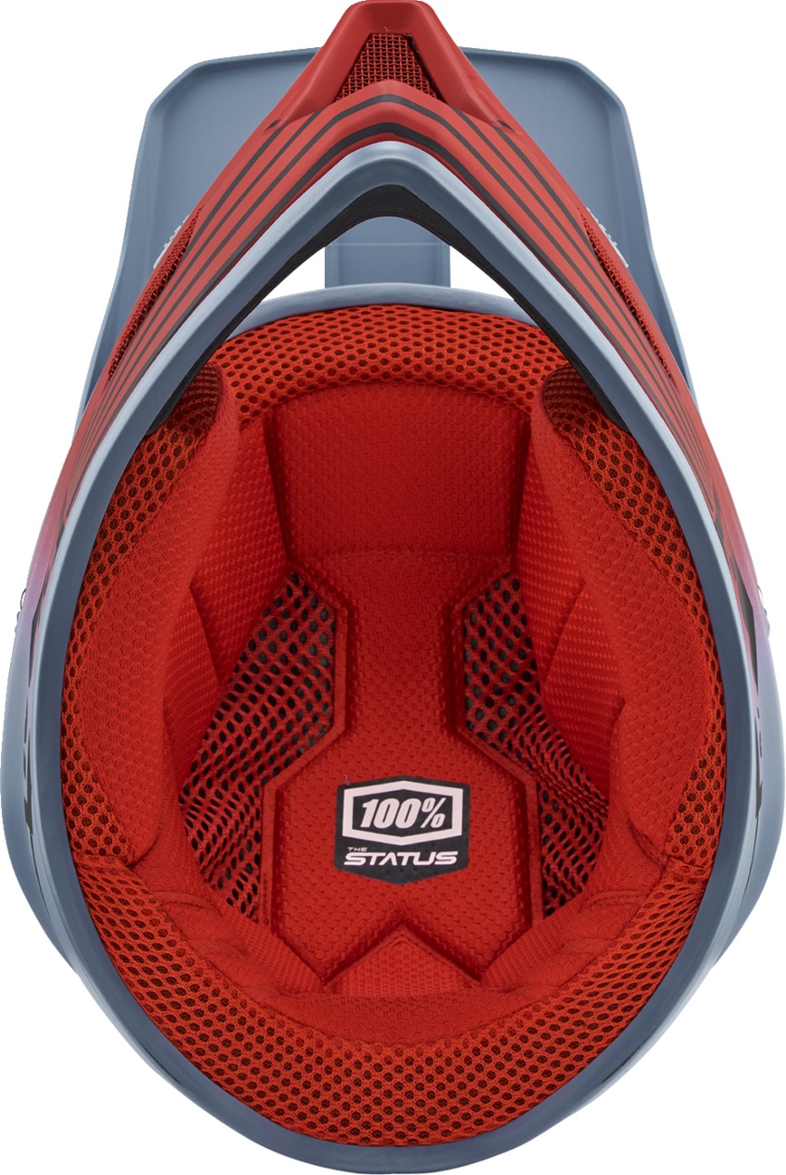 100% Status Bicycle Full Face Helmet XL Gray Red Unisex - Image 3