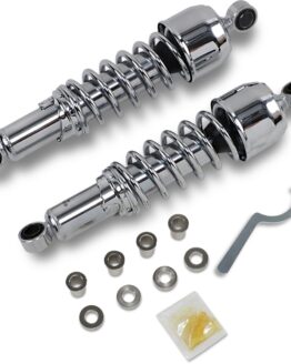 Drag Specialties 12.5in Chrome Rear Shock Absorbers Pair For Harley