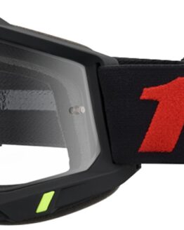 100 Percent Accuri 2 Goggles Morphuis Black Red Clear Lens Adult