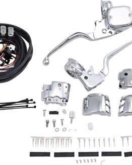 Drag Specialties Handlebar Control Kit Chrome 9/16in Master Cylinder For Harley