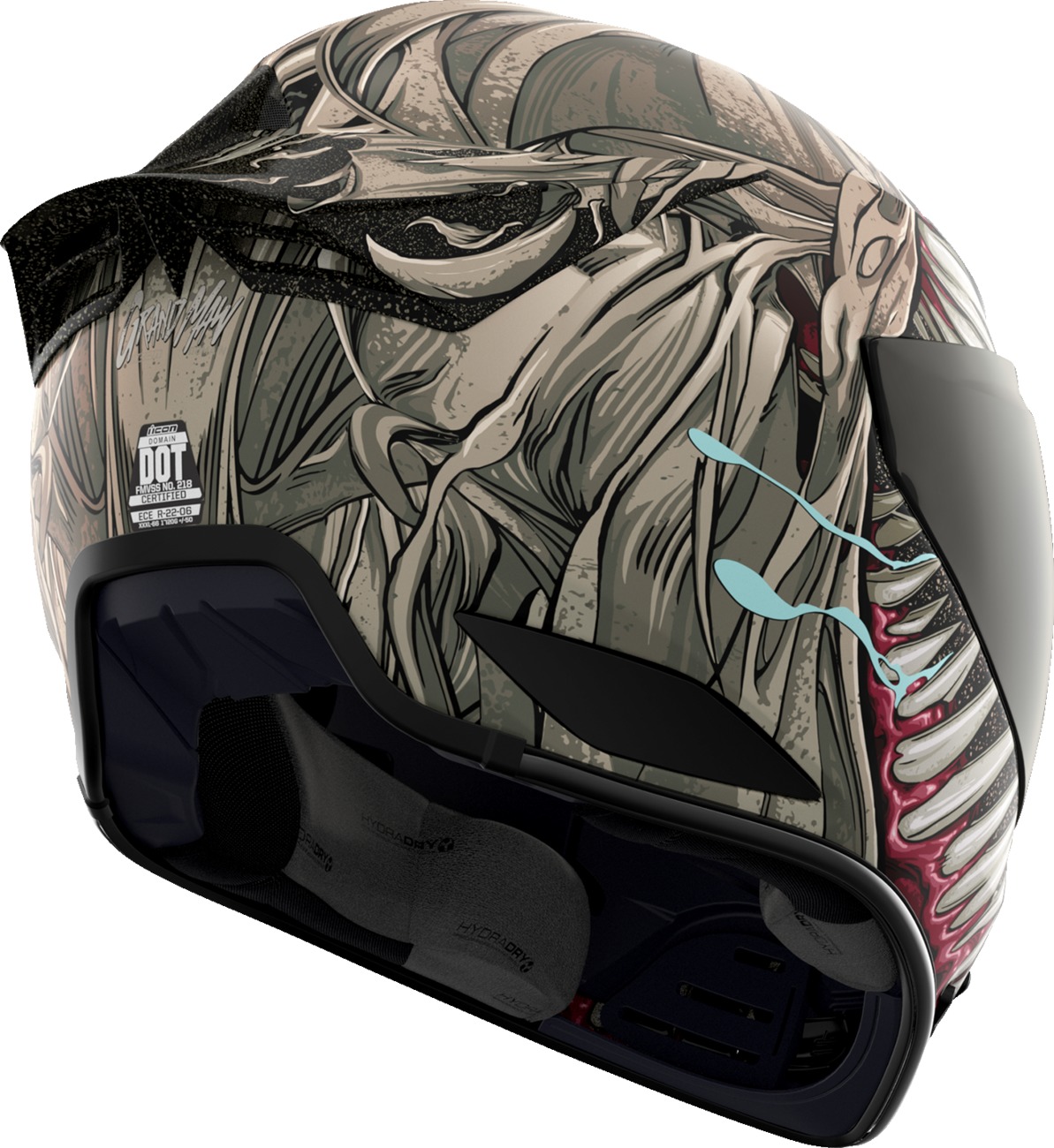 ICON Domain Grand Maw Helmet - Small, Gray - Image 3