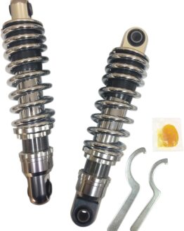 Drag Specialties 10.5in Chrome Rear Shocks Pair For 91-17 Harley Dyna