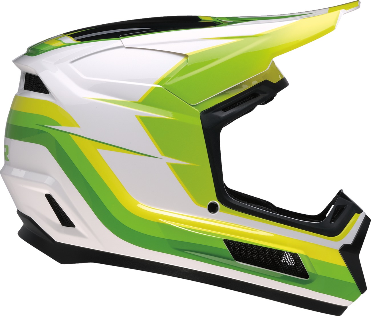 Z1R Youth Dirt Maxx Vortex Helmet White/Green Large - Image 4