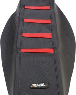 Black/Red Ribbed Seat Cover
