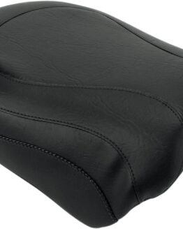Vintage Plain Vinyl Pillion Pad Black Foam