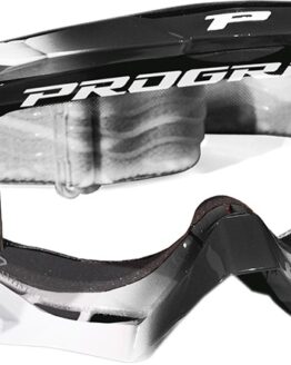 3200 White / Black Venom OTG Goggles - Clear Lens w/ Roll-Off System