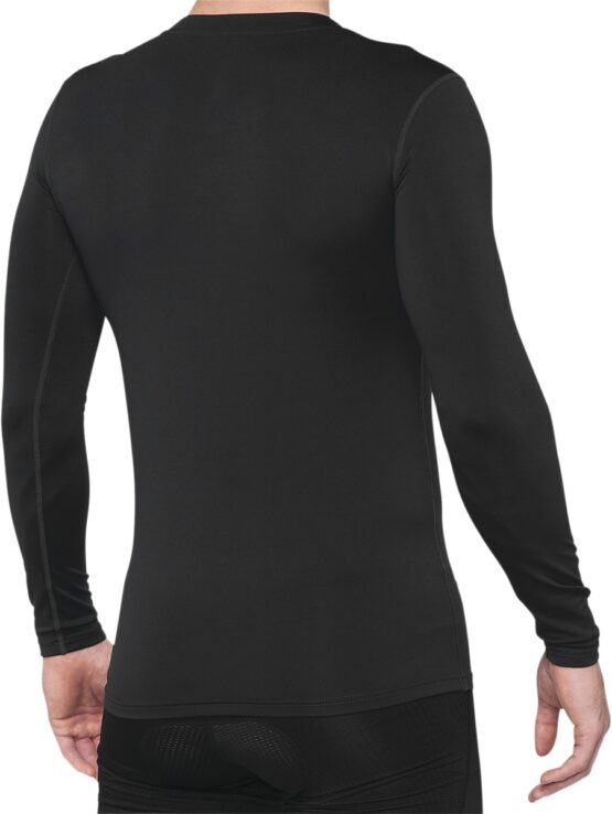 100% Men's Basecamp Long Sleeve Base Layer Black Size M - Image 2