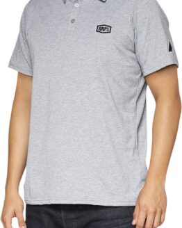 100 Percent Corpo Polo Shirt Black Heather Gray Men's Large