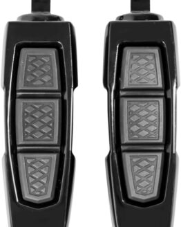 Kuryakyn Enygma Foot Pegs with Adapter Gloss Black