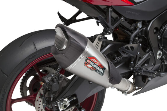 Yoshimura AT2 Street Slip-On Exhaust Stainless Steel Silver Fits 17-24 GSXR1000