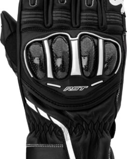 RST S1 CE Leather Gloves Black/Black/White Large US 10