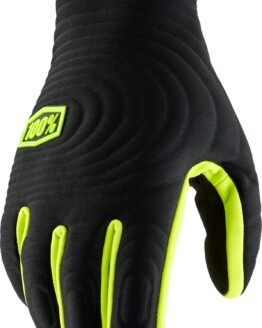 100% Brisker Xtreme Gloves Black/Fluo Yellow 2X Size