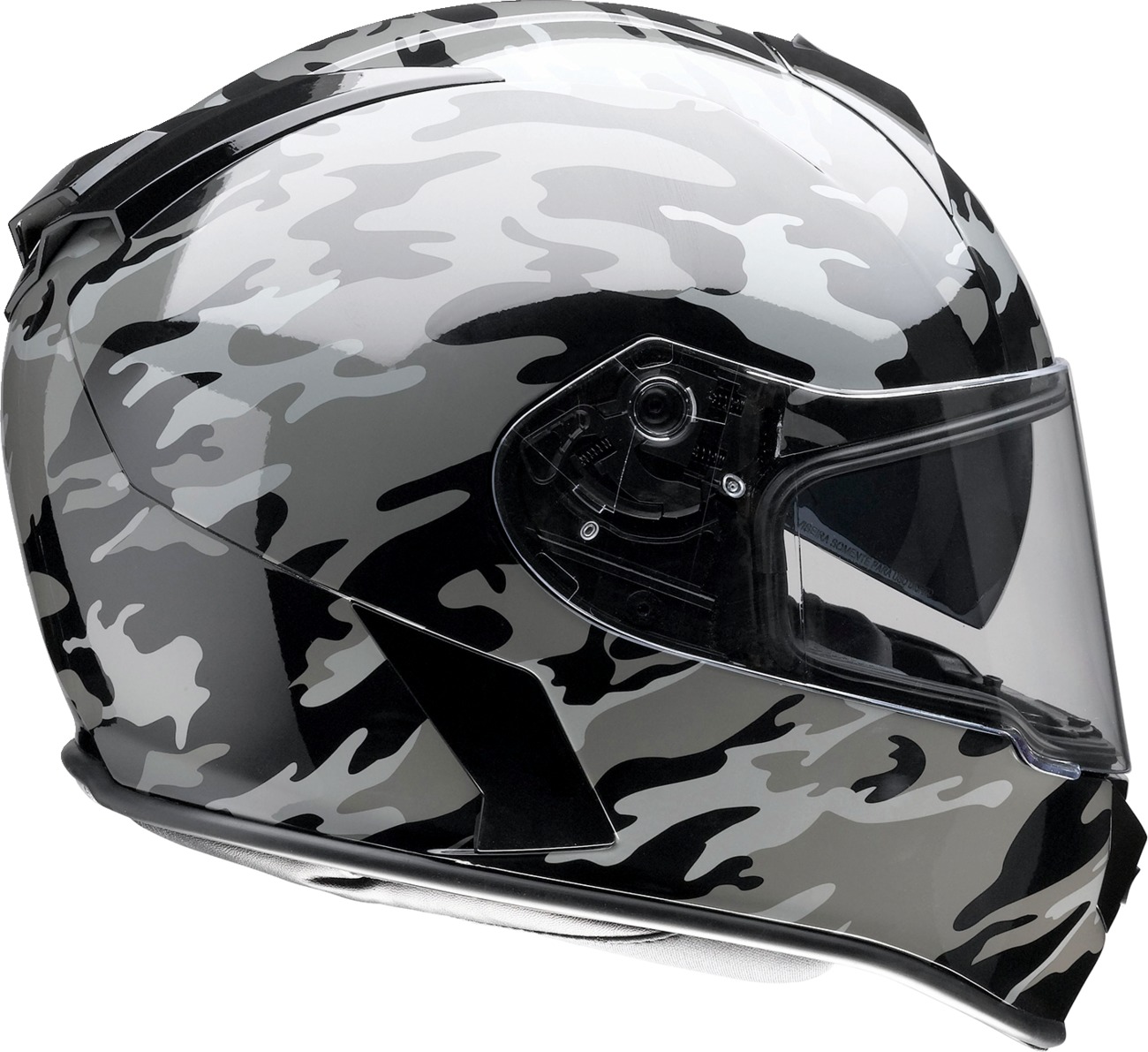 Z1R Warrant Camo Helmet - XS, Black/Gray, Unisex - Image 4