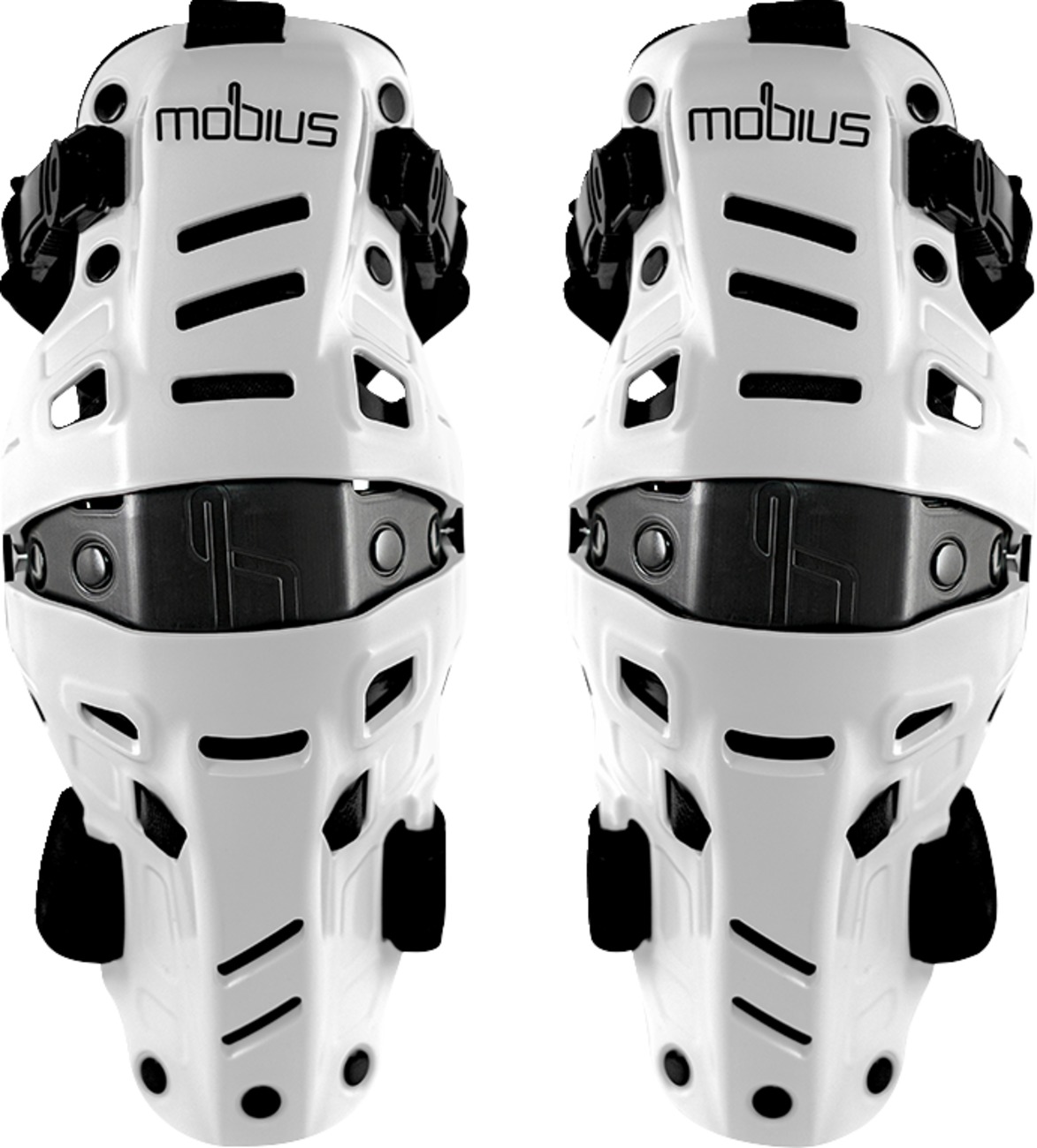 Mobius X8H Hybrid Knee Support L/XL White/Black Adult Pair - Image 4