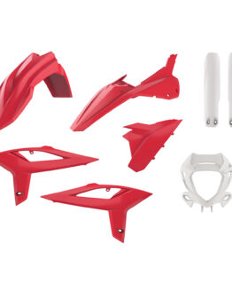 Complete Enduro Plastics Kit - Red & White