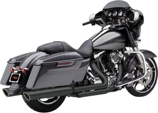 Black 909-Twins 4" Slip On Exhaust Mufflers For M8 Touring - Image 2