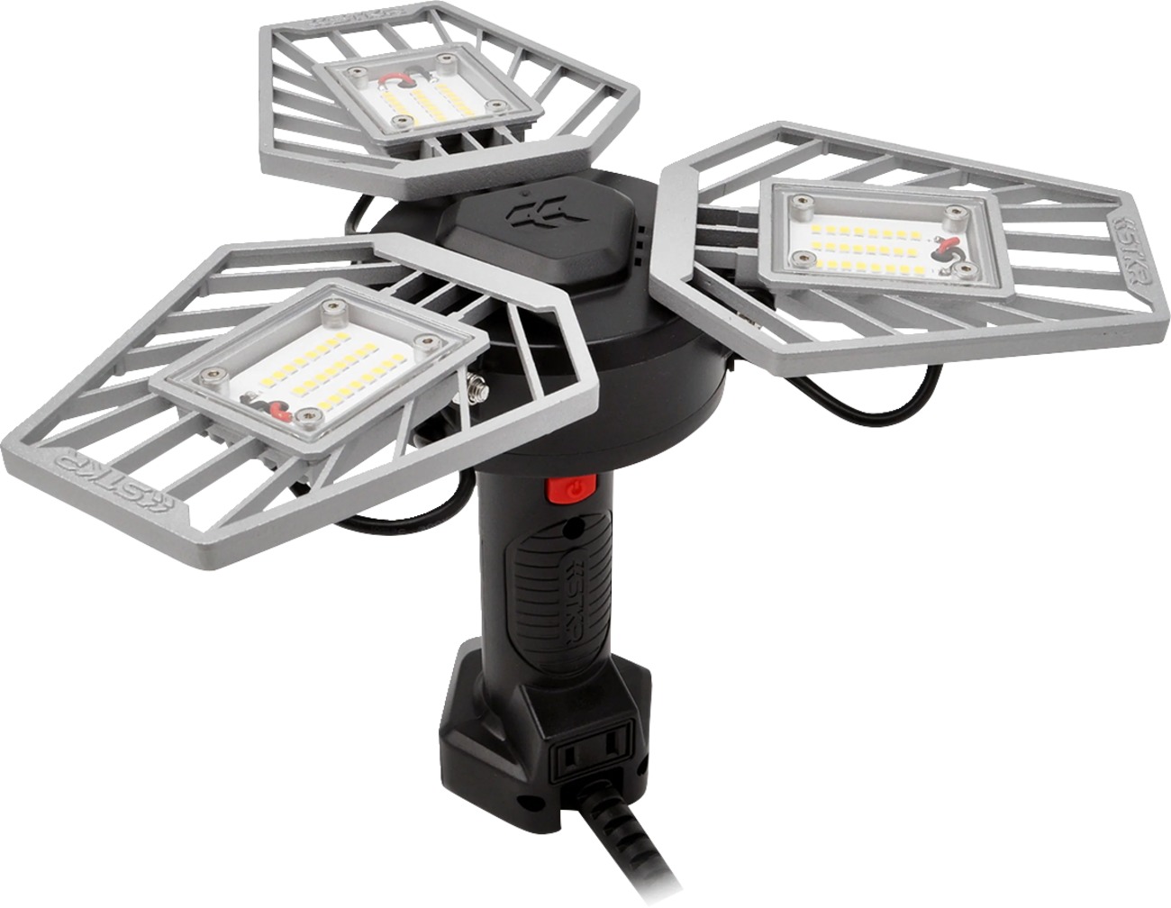 STKR TRiLIGHT Shop Light V2 LED Drop Light 5000 Lumens Black Silver - Image 4