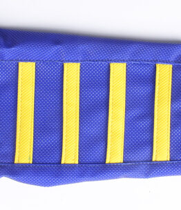 D'Cor Gripper Seat Cover Blue/Yellow w/Ribs Fits 14-16 Husqvarna FC FE TC TE