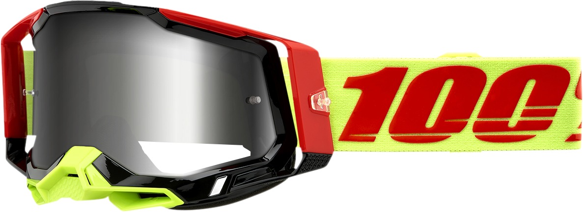 100% Racecraft 2 Wiz Flash Goggles with Silver Lens - Image 3