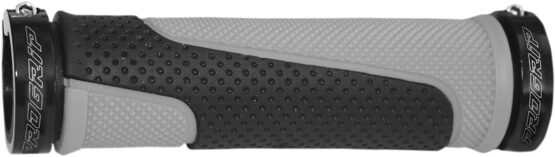 Gray & Black 997 Lock-On Open End Locking ATV Grips w/ End Plugs - Image 2