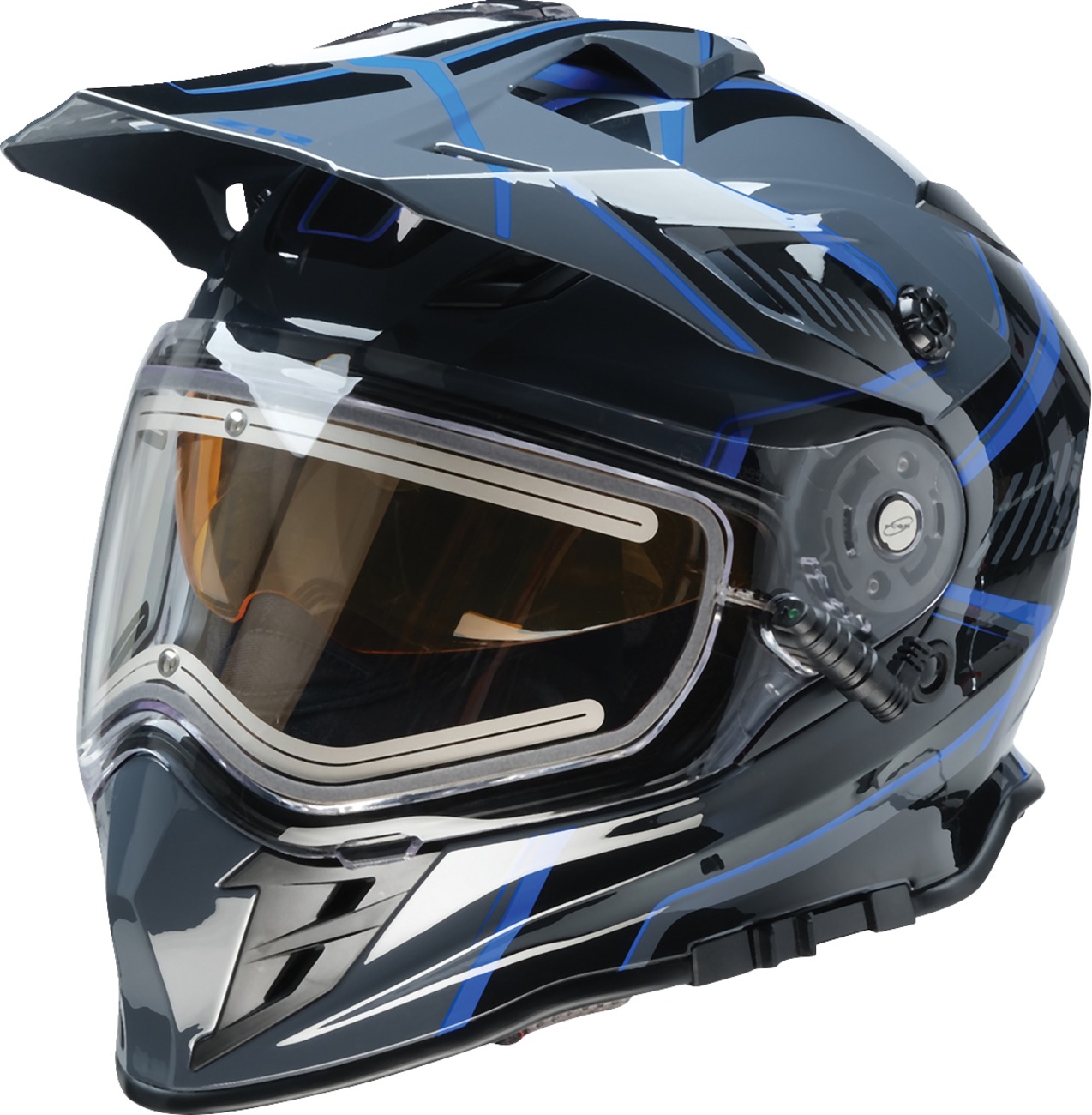 Z1R Range Rotor Snow Electric Helmet - Small, Black/Blue - Image 4