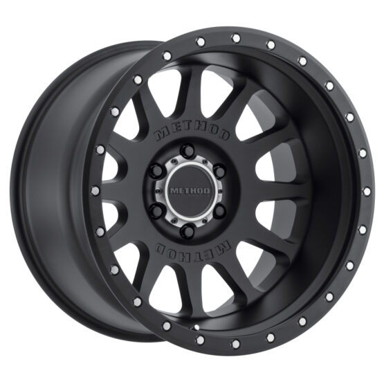 MR605 NV 20x10 -24mm Offset 6x5.5 106.25mm CB Matte Black Wheel - Image 2