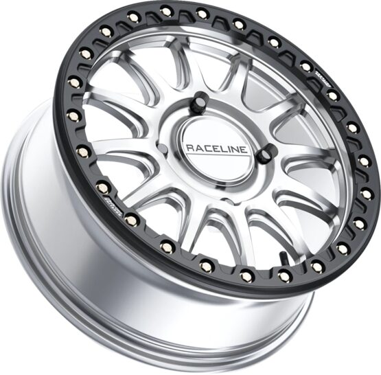 Raceline Alpha Beadlock Wheel 17x7 4x156 +40 Hyper Silver/Black - Image 2