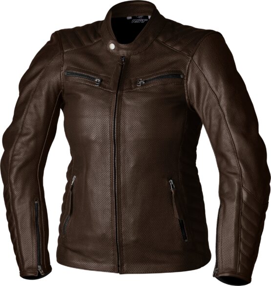 RST Ladies Roadster Air CE Leather Jacket Brown Large