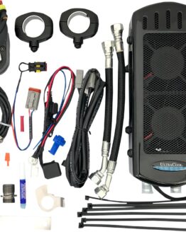 UltraCool SMT-1GSS Side Mount Oil Cooler Kit Gloss Black For S&S Touring