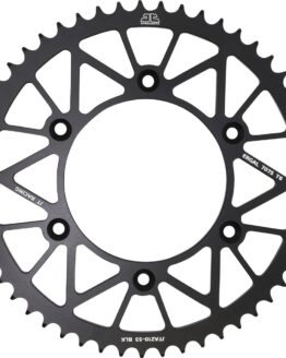 Black Aluminum Rear Sprocket - 53 Tooth 520