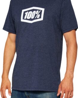 100% Men's Icon Tee, Navy Heather, Small
