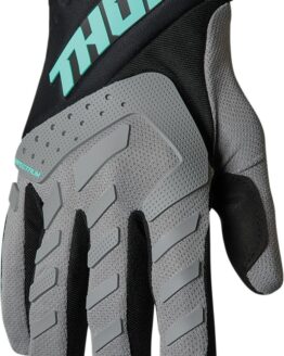 Thor Youth Spectrum Gloves - Large, Black/Gray/Mint