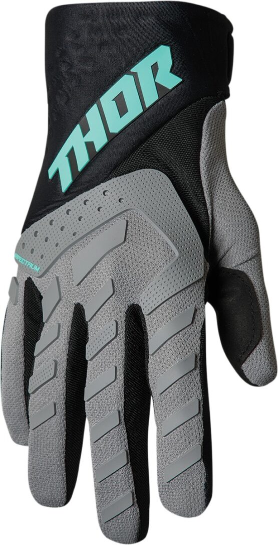 Thor Youth Spectrum Gloves - Large, Black/Gray/Mint
