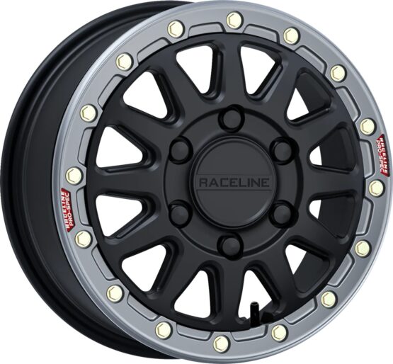 Raceline Alpha Beadlock Wheel 15x6.5 6x139.7 +74 Black/Gunmetal