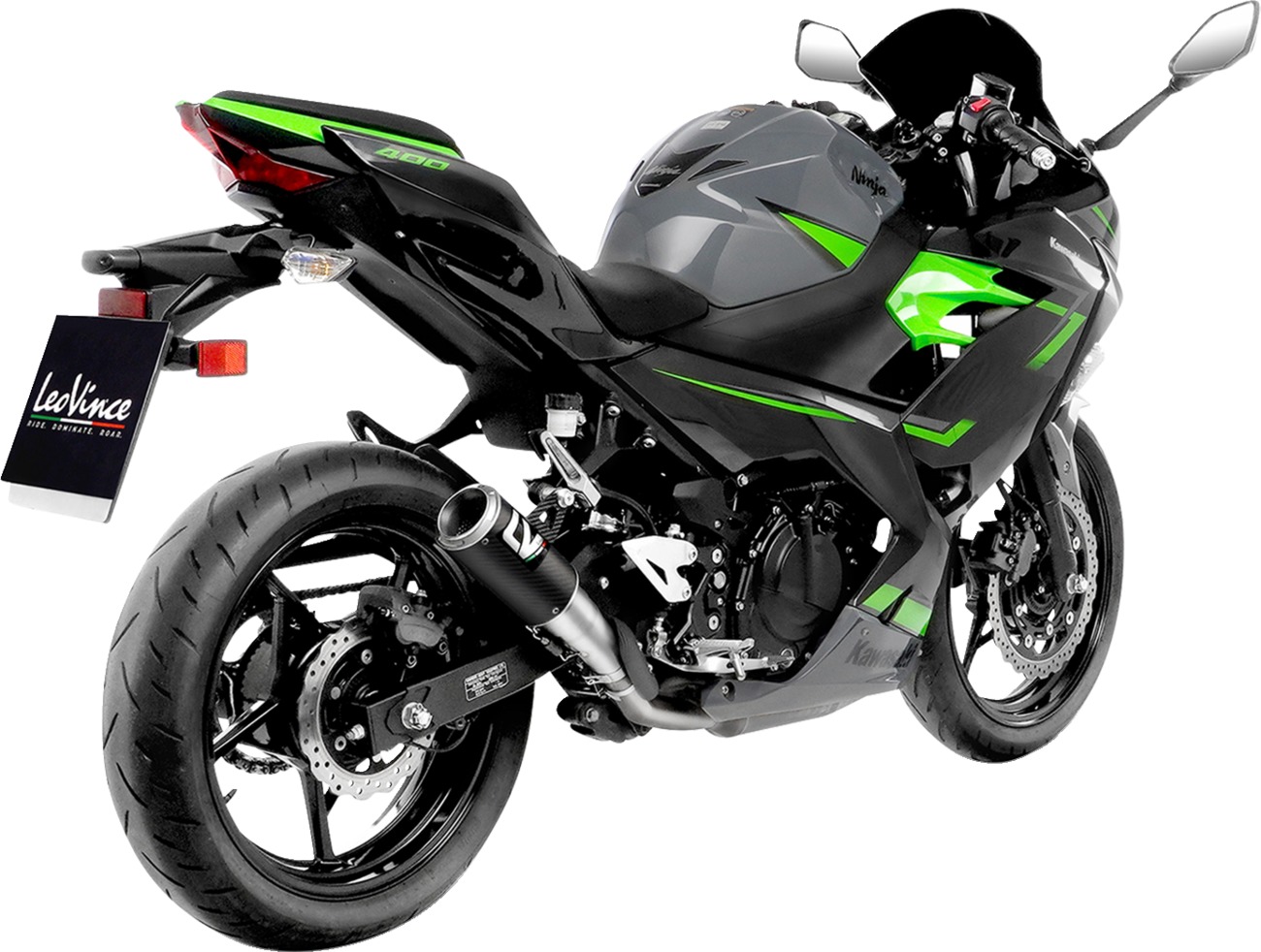 LeoVince LV Corsa Carbon Fiber Slip-On Muffler For Kawasaki Ninja 500 - Image 3