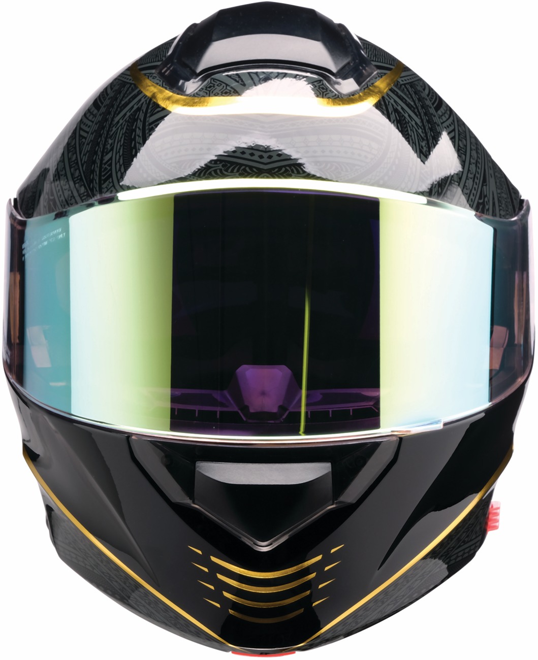Z1R Solaris 2.0 Notorious Modular Helmet XS Black Gold Gloss Unisex - Image 3