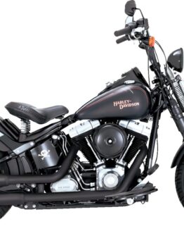 Vance & Hines Twin Slash 3in Slip-On Mufflers Black For Harley Softail