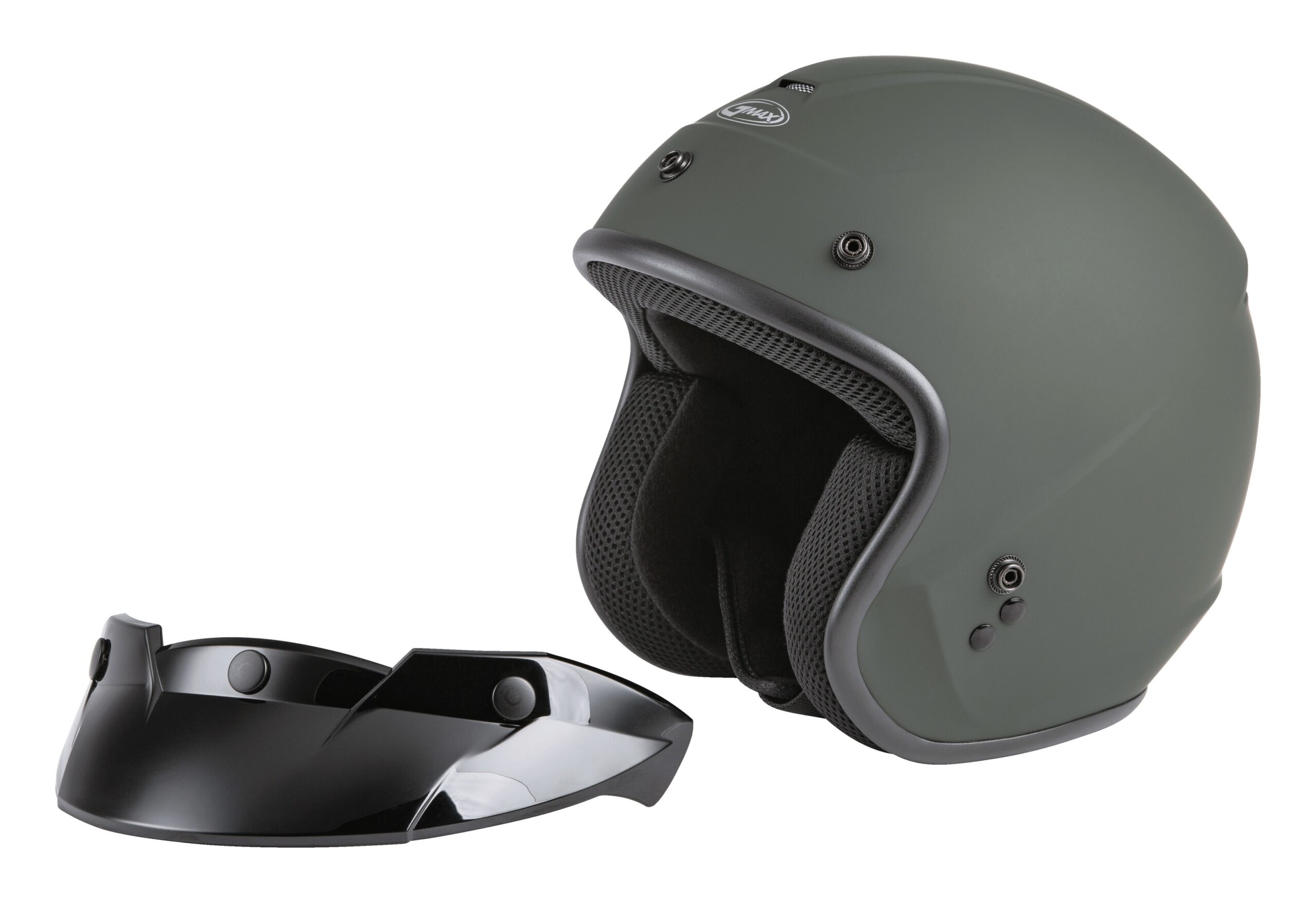 GMAX OF-2 Open-Face Helmet Matte Green Small - Image 3