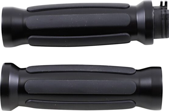Drag Specialties Rail Grips Flat Black 1in Handlebars Harley-Davidson