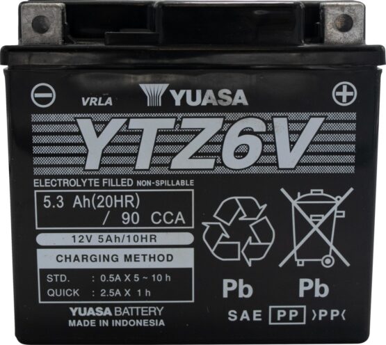 Yuasa YTZ6V AGM Maintenance Free 12V Battery