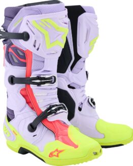 Alpinestars Tech 10 Supervented Boots Purple/Yellow/Pink US 10