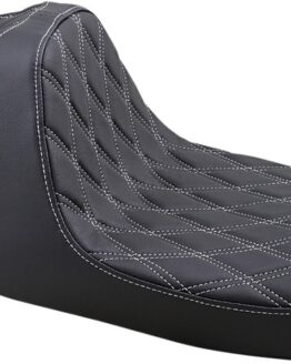 Drag Specialties Predator III Seat Black/Silver For Harley FLHR/FLHX 99-07