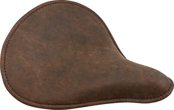 Drag Specialties Spring Solo Seat Large Low-Profile Brown Perimeter Stitch