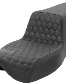 Saddlemen Step-Up Honeycomb Extended Reach Seat Black For Harley FL 08-24