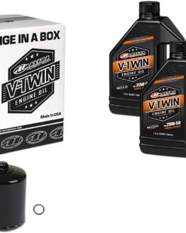 V-Twin Oil Change Kit Mineral w/ Black Filter Evo/Sportster