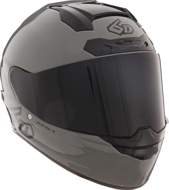 6D ATS-1R Solid Full Face Helmet Gloss Gray Large - Image 4