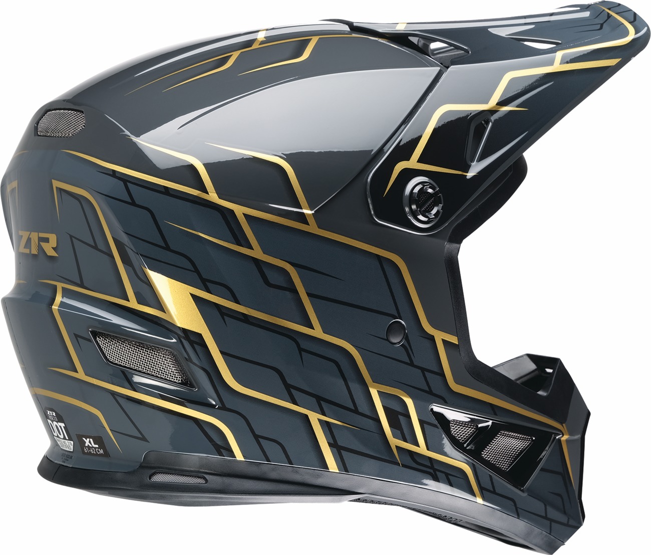 Z1R Rise 2.0 Hyacinth Helmet Gloss Black/Gold - L - Image 3