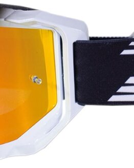3200 White / Black Venom OTG Goggles - Orange Dual Mirrored Lens