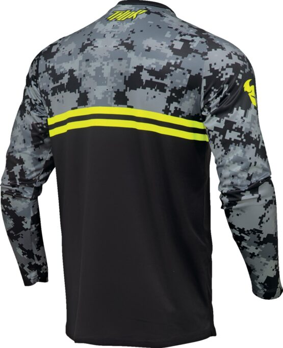 Thor Youth Sector DIGI Camo Jersey Black/Gray/Yellow Large - Image 2