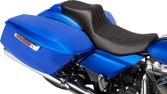 Drag Specialties Predator III Extended Reach 2-Up Seat Black Vinyl FLH/FLT 23-24 - Image 4